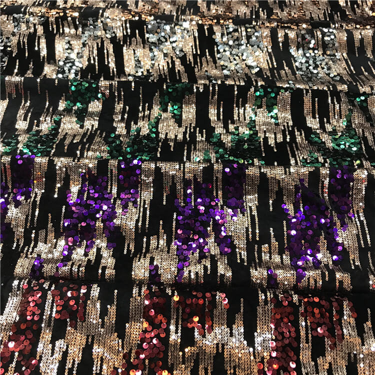 Dress Sequin Women's Embroidered Fabric for Women's Wear Wholesale Sup 4